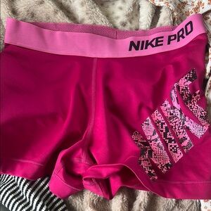 Nike Pink Athletic Shorts with Elastic Waistband